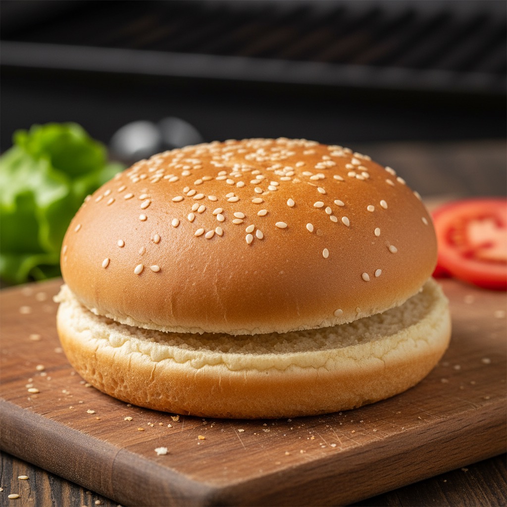 Mi prime pan de hamburguesa y la verdad es que quedó delicioso.
Acá les dejo la receta :
Ingredientes

Tangzhong

* 20 g harina (12% proteína)
* 80 g leche

Masa final:

* 500 g harina tipo 0 (13–14% proteína)
* 250 g leche entera
* 1 huevo
* 10 g levadura fresca
* 45 g azúcar
* 10 g sal
* 70 g mantequilla

⸻

Procedimiento

1. Preparar el tangzhong :
    En un cazo, mezcla la leche y la harina con varillas a fuego medio hasta obtener una textura gelatinosa.
    Retira del fuego, pasa a un recipiente y cubre con film en contacto hasta que enfríe completamente.
2. Amasado:
    Mezcla la harina, la levadura, la leche y el milk roux hasta que se absorban.
    Añade el huevo y amasa unos minutos hasta que empiece a formarse la red de gluten.
3. Incorporación de ingredientes:
    Agrega el azúcar y la sal poco a poco, y vuelve a amasar.
    Incorpora finalmente la mantequilla a temperatura ambiente en varias tandas.
4. Primera fermentación:
    Deja fermentar hasta que aumente un 50% su volumen (aprox. 2 horas).
5. División y formado:
    Divide en piezas de unos 80 g, bolea bien y deja fermentar hasta duplicar (3–4 horas).
6. Horneado:
    Pincela con mezcla de yema y leche.
    Hornea a 180 °C en modo estático durante unos 15 minutos.

El Tangzong es una preparación que se usa mucho para que los panes queden suaves,  es una técnica de panadería asiática que consiste en pre-cocinar una pequeña parte de la harina con líquido (agua o leche) hasta formar un gel.